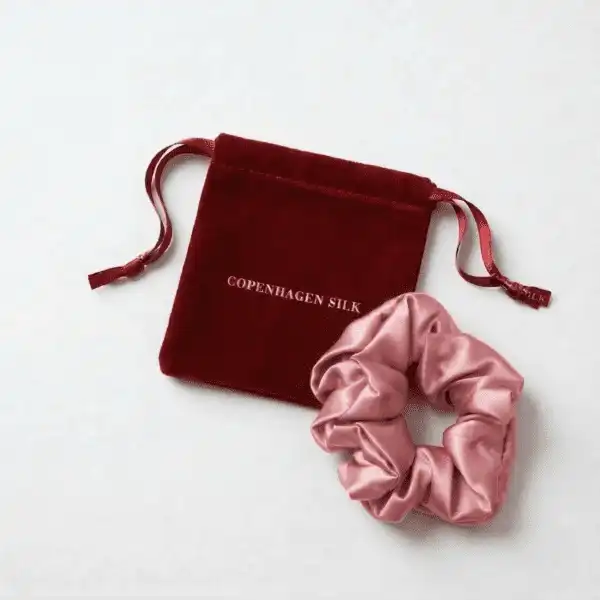 Pink silkescrunchie