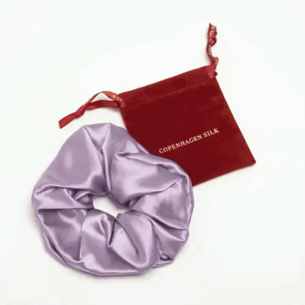Stor lavendel silkescrunchie
