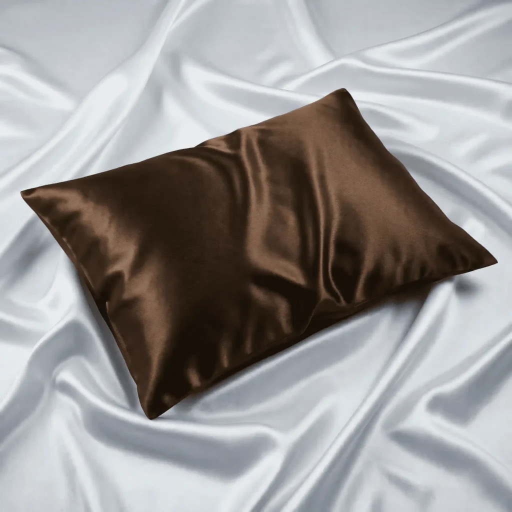silk pillowcase chohcolate brown