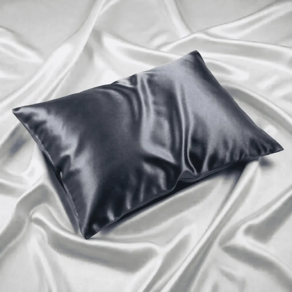 silk pillowcase grey