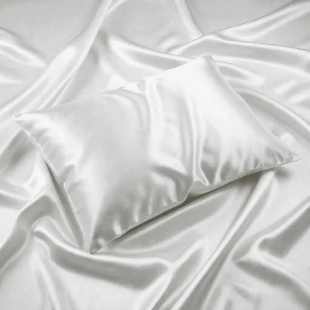 silk pillowcase hvid