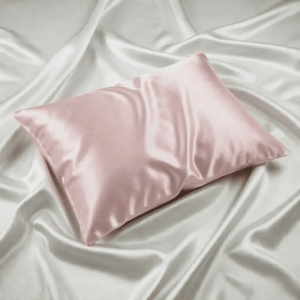 silk pillowcase pink
